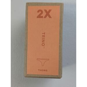 NWT allbirds Trino Thong Underwear Panties Womens 2X Orange Malibu Wool Blend